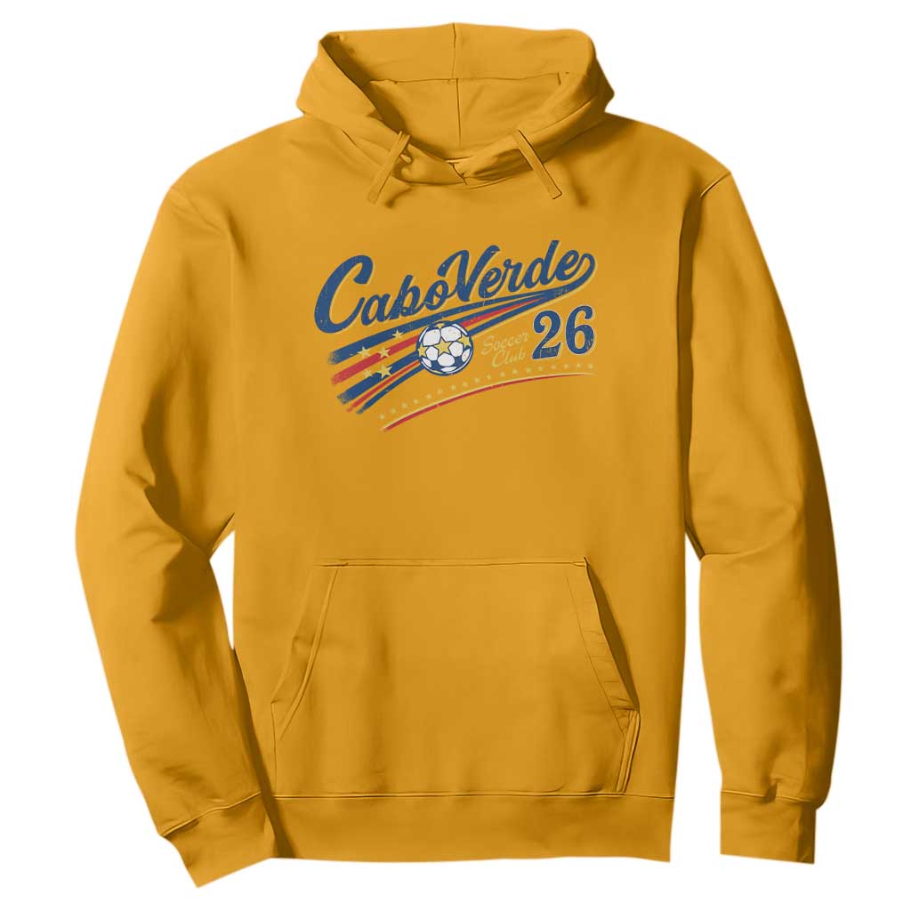 Cabo Verde Soccer Club 26 National Pride Hoodie Cape Verde Football Fans Retro Sporty Est. 2026 TS02 Gold Print Your Wear