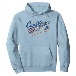 Cabo Verde Soccer Club 26 National Pride Hoodie Cape Verde Football Fans Retro Sporty Est. 2026 TS02 Light Blue Print Your Wear