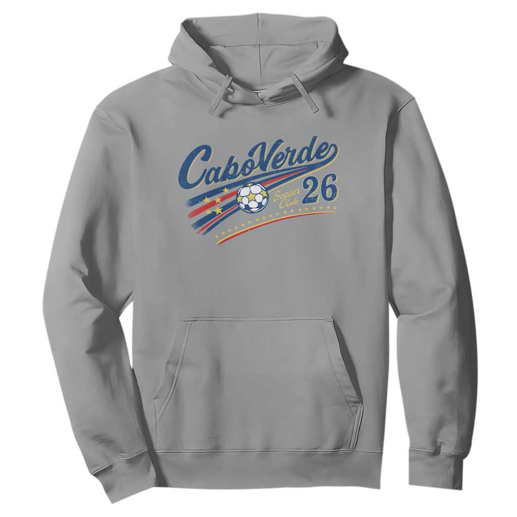 Cabo Verde Soccer Club 26 National Pride Hoodie Cape Verde Football Fans Retro Sporty Est. 2026 TS02 Sport Gray Print Your Wear
