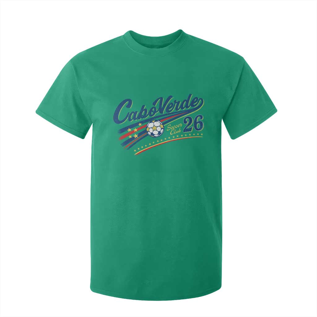 Cabo Verde Soccer Club 26 National Pride T Shirt For Kid Cape Verde Football Fans Retro Sporty Est. 2026 TS02 Irish Green Print Your Wear