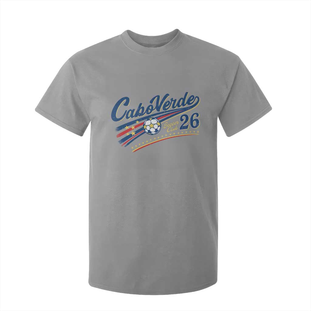 Cabo Verde Soccer Club 26 National Pride T Shirt For Kid Cape Verde Football Fans Retro Sporty Est. 2026 TS02 Sport Gray Print Your Wear