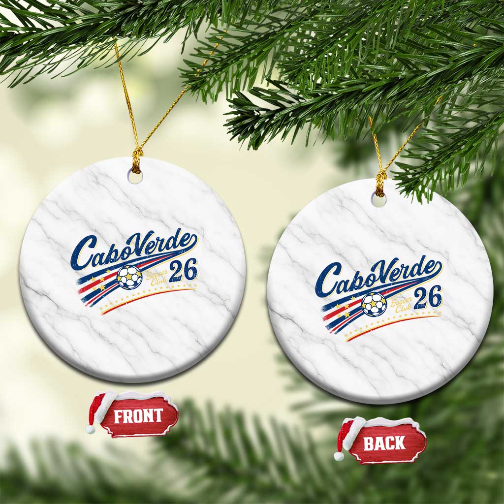 Cabo Verde Soccer Club 26 National Pride Ceramic Ornament Cape Verde Football Fans Retro Sporty Est. 2026