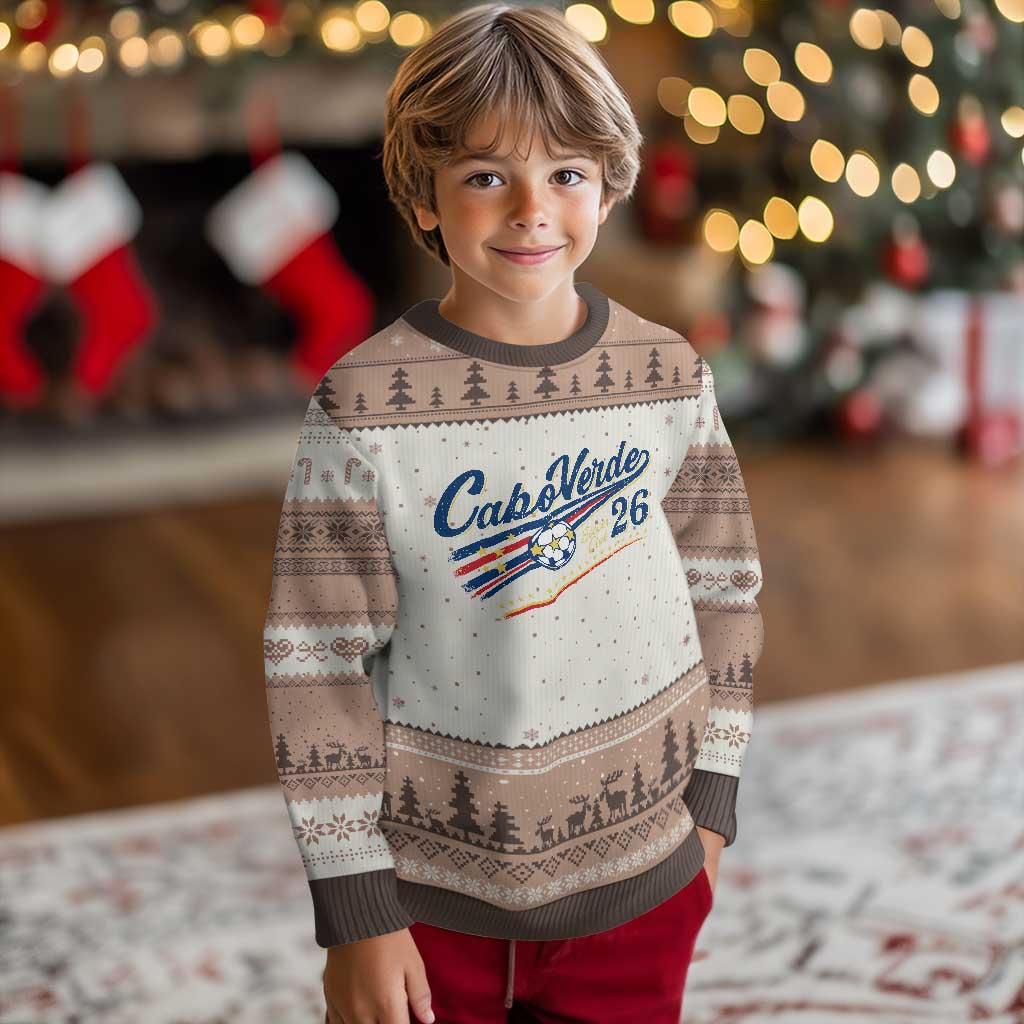 Cabo Verde Soccer Club 26 National Pride Ugly Christmas Sweater Cape Verde Football Fans Retro Sporty Est. 2026 TS02 Mocha Mousse Print Your Wear