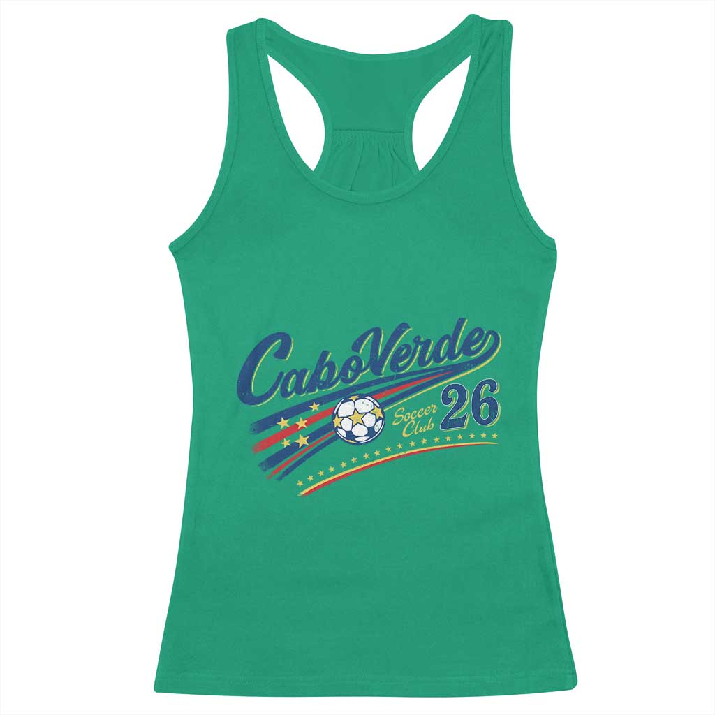 Cabo Verde Soccer Club 26 National Pride Racerback Tank Top Cape Verde Football Fans Retro Sporty Est. 2026