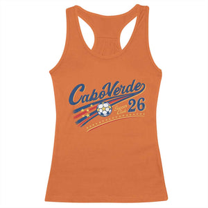 Cabo Verde Soccer Club 26 National Pride Racerback Tank Top Cape Verde Football Fans Retro Sporty Est. 2026 TS02 Orange Print Your Wear