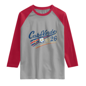 Cabo Verde Soccer Club 26 National Pride Raglan Shirt Cape Verde Football Fans Retro Sporty Est. 2026