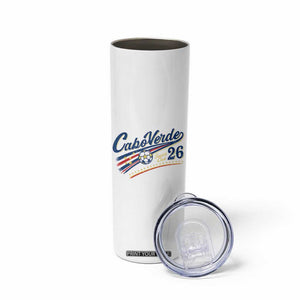 Cabo Verde Soccer Club 26 National Pride Skinny Tumbler Cape Verde Football Fans Retro Sporty Est. 2026 TS02 Print Your Wear