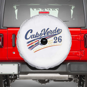 Cabo Verde Soccer Club 26 National Pride Spare Tire Cover Cape Verde Football Fans Retro Sporty Est. 2026 TS02 White Print Your Wear