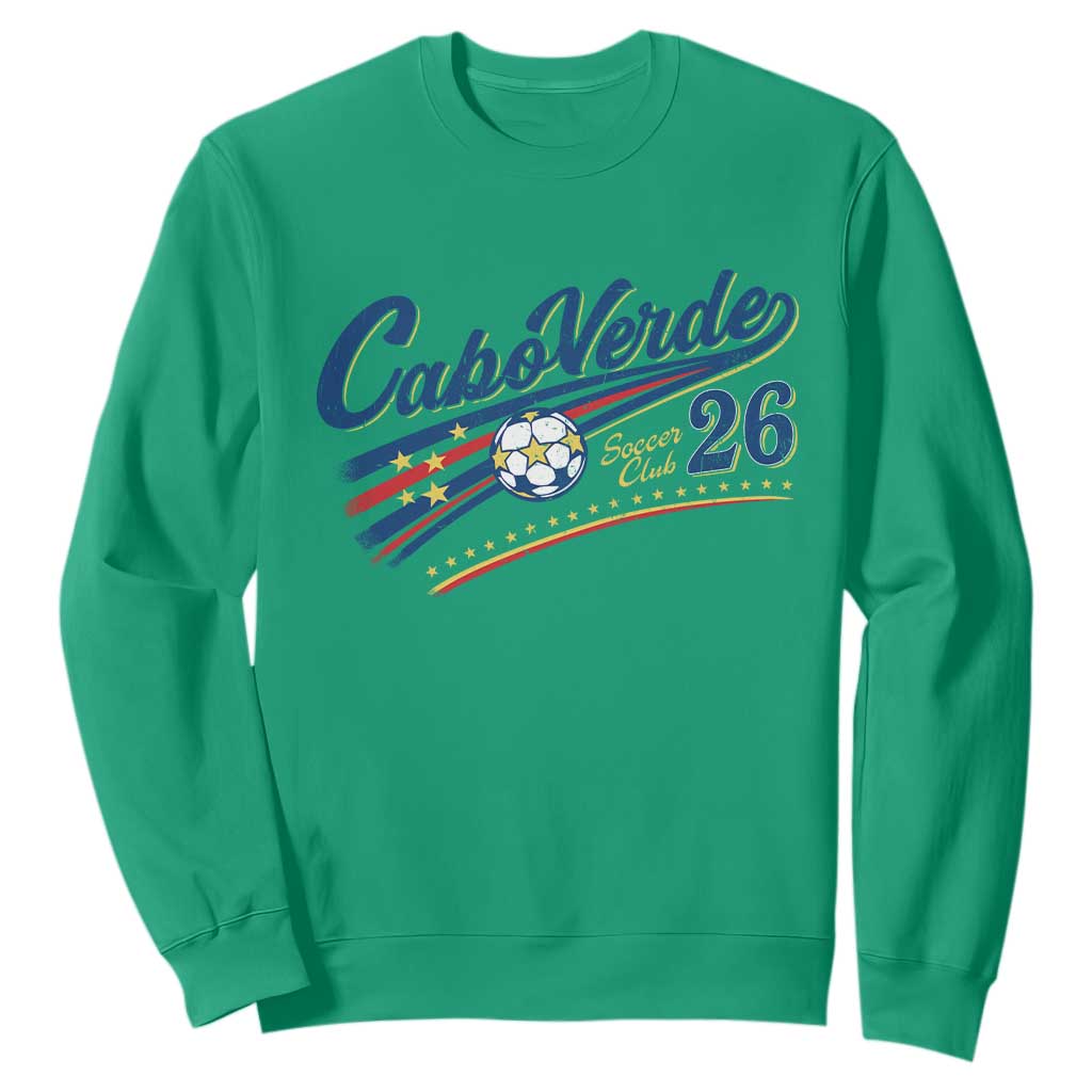 Cabo Verde Soccer Club 26 National Pride Sweatshirt Cape Verde Football Fans Retro Sporty Est. 2026 TS02 Irish Green Print Your Wear