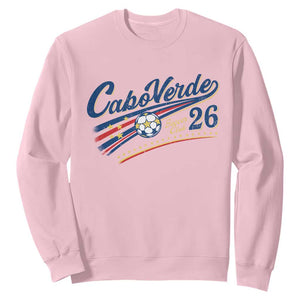 Cabo Verde Soccer Club 26 National Pride Sweatshirt Cape Verde Football Fans Retro Sporty Est. 2026 TS02 Light Pink Print Your Wear
