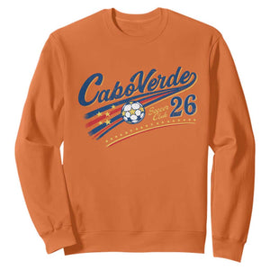 Cabo Verde Soccer Club 26 National Pride Sweatshirt Cape Verde Football Fans Retro Sporty Est. 2026 TS02 Orange Print Your Wear