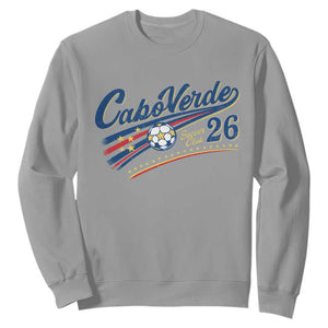 Cabo Verde Soccer Club 26 National Pride Sweatshirt Cape Verde Football Fans Retro Sporty Est. 2026 TS02 Sport Gray Print Your Wear