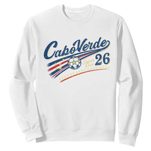 Cabo Verde Soccer Club 26 National Pride Sweatshirt Cape Verde Football Fans Retro Sporty Est. 2026 TS02 White Print Your Wear