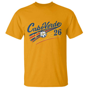 Cabo Verde Soccer Club 26 National Pride T Shirt Cape Verde Football Fans Retro Sporty Est. 2026 TS02 Gold Print Your Wear