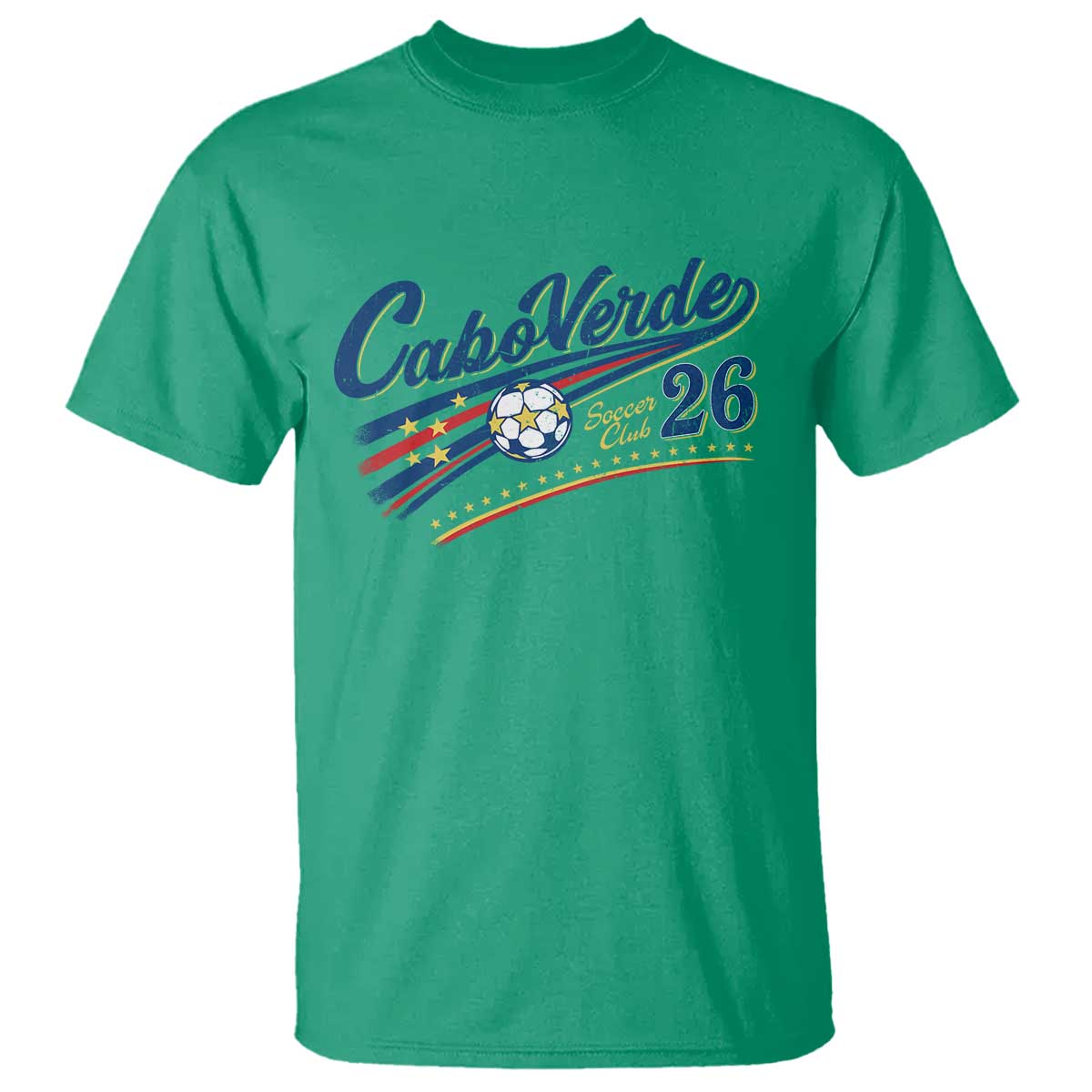 Cabo Verde Soccer Club 26 National Pride T Shirt Cape Verde Football Fans Retro Sporty Est. 2026 TS02 Irish Green Print Your Wear