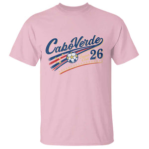 Cabo Verde Soccer Club 26 National Pride T Shirt Cape Verde Football Fans Retro Sporty Est. 2026 TS02 Light Pink Print Your Wear