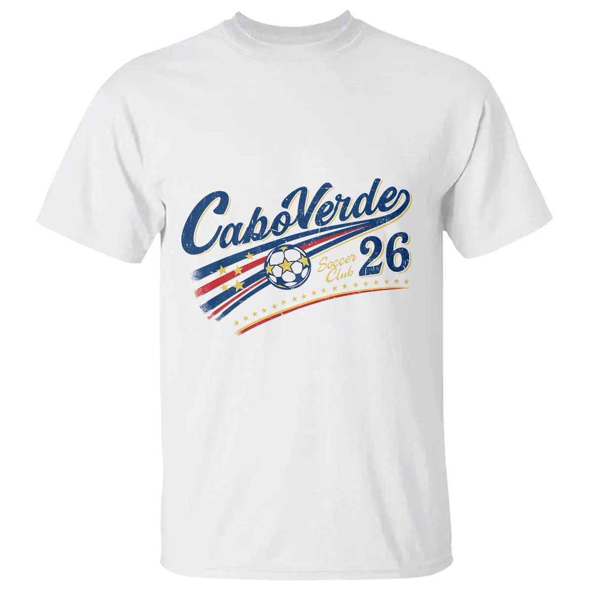 Cabo Verde Soccer Club 26 National Pride T Shirt Cape Verde Football Fans Retro Sporty Est. 2026