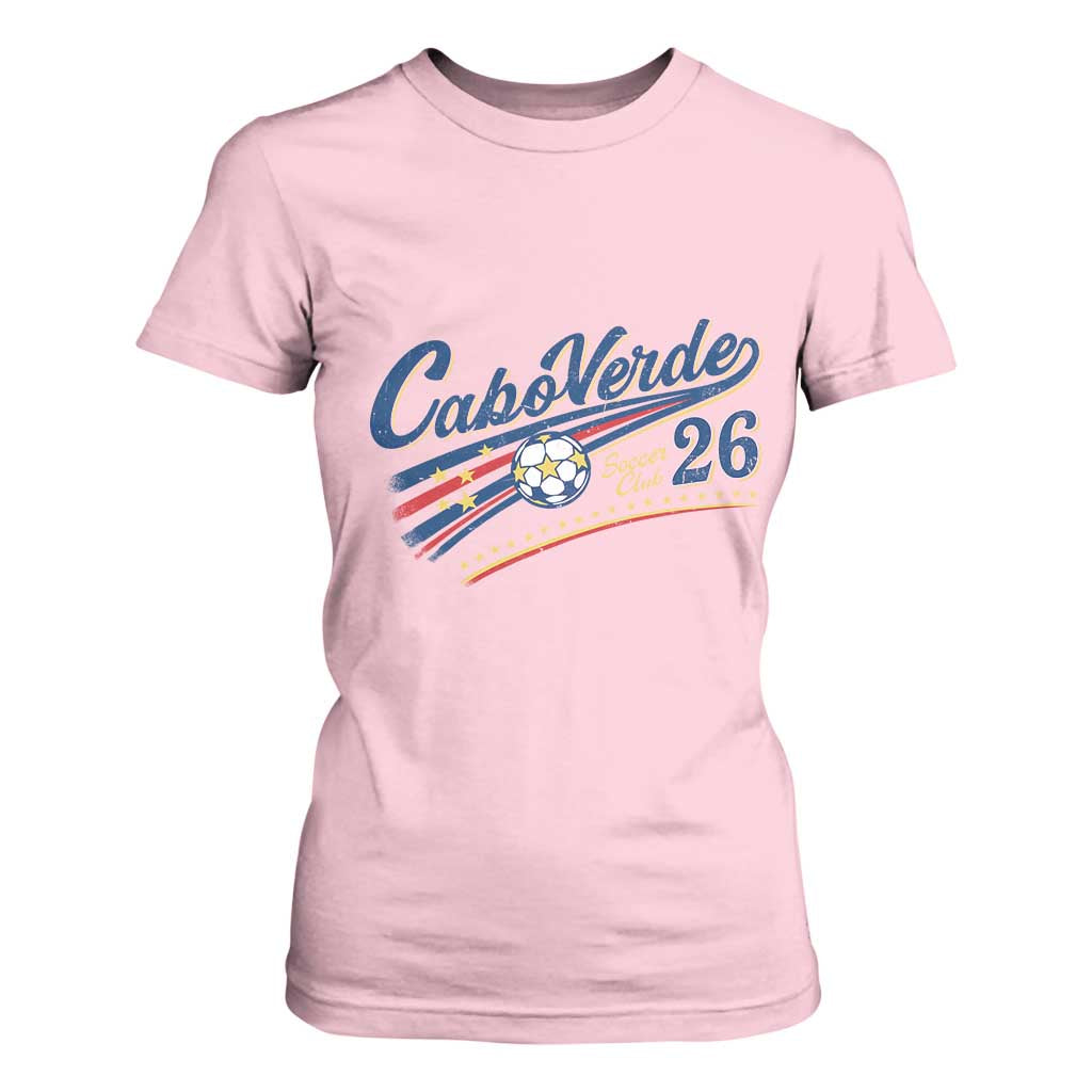 Cabo Verde Soccer Club 26 National Pride T Shirt For Women Cape Verde Football Fans Retro Sporty Est. 2026