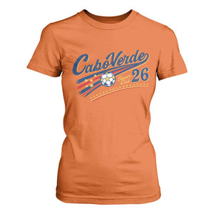 Cabo Verde Soccer Club 26 National Pride T Shirt For Women Cape Verde Football Fans Retro Sporty Est. 2026 TS02 Orange Print Your Wear