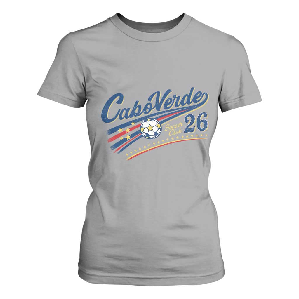 Cabo Verde Soccer Club 26 National Pride T Shirt For Women Cape Verde Football Fans Retro Sporty Est. 2026
