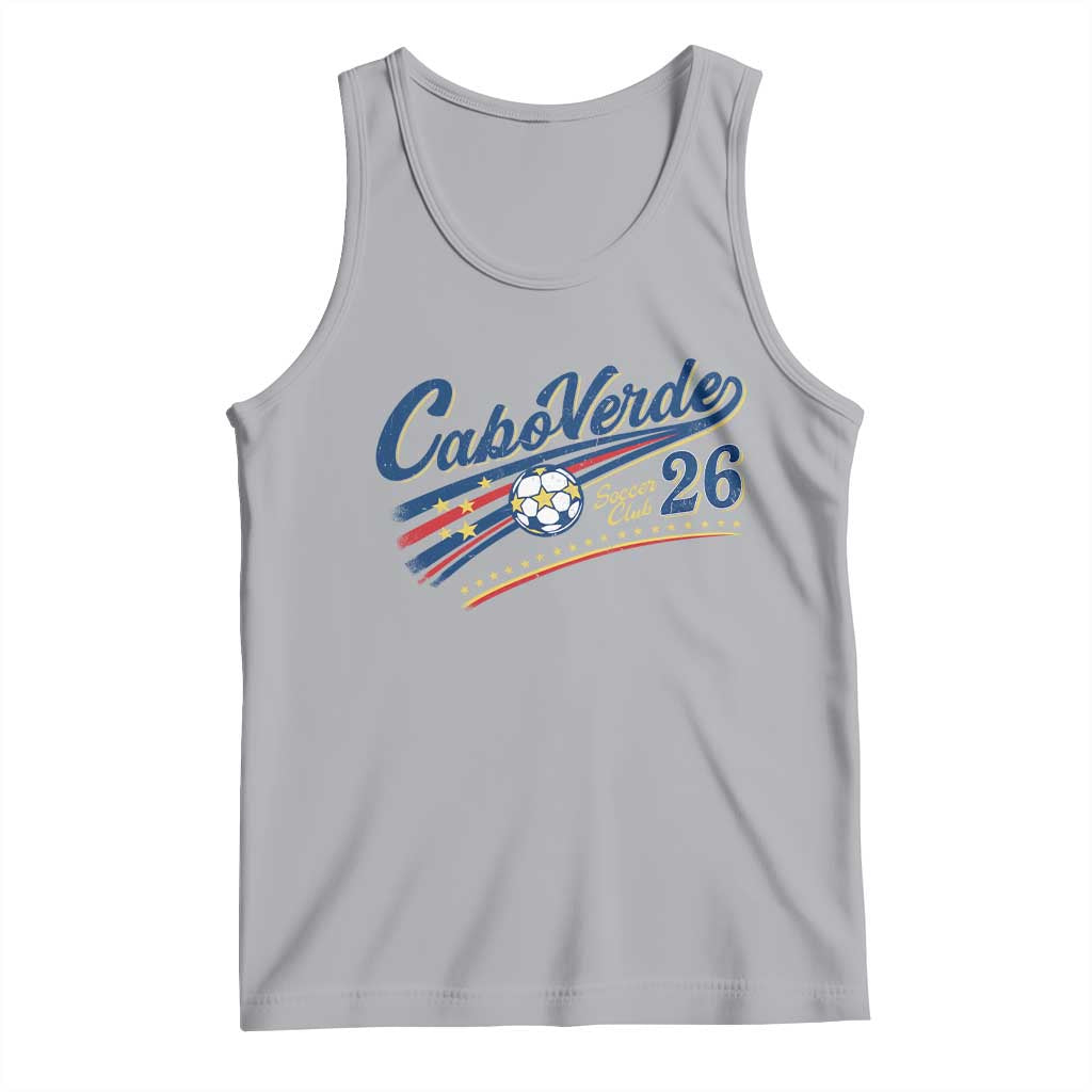 Cabo Verde Soccer Club 26 National Pride Tank Top Cape Verde Football Fans Retro Sporty Est. 2026 TS02 Athletic Heather Print Your Wear