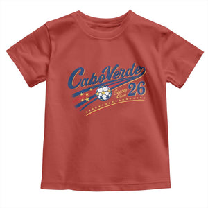 Cabo Verde Soccer Club 26 National Pride Toddler T Shirt Cape Verde Football Fans Retro Sporty Est. 2026 TS02 Red Print Your Wear