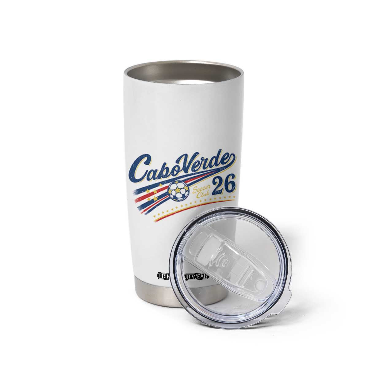 Cabo Verde Soccer Club 26 National Pride Tumbler Cup Cape Verde Football Fans Retro Sporty Est. 2026 TS02 Print Your Wear