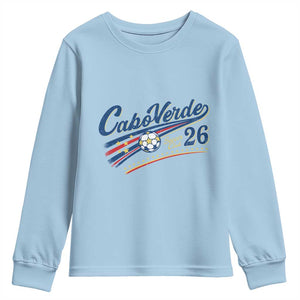 Cabo Verde Soccer Club 26 National Pride Youth Sweatshirt Cape Verde Football Fans Retro Sporty Est. 2026