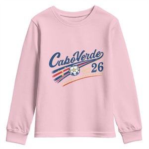 Cabo Verde Soccer Club 26 National Pride Youth Sweatshirt Cape Verde Football Fans Retro Sporty Est. 2026