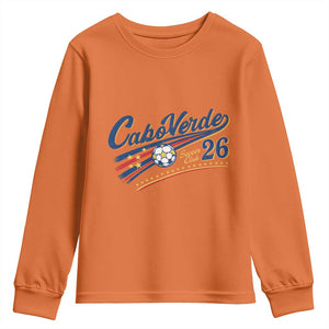 Cabo Verde Soccer Club 26 National Pride Youth Sweatshirt Cape Verde Football Fans Retro Sporty Est. 2026