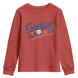 Cabo Verde Soccer Club 26 National Pride Youth Sweatshirt Cape Verde Football Fans Retro Sporty Est. 2026 TS02 Red Print Your Wear