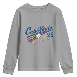 Cabo Verde Soccer Club 26 National Pride Youth Sweatshirt Cape Verde Football Fans Retro Sporty Est. 2026