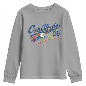 Cabo Verde Soccer Club 26 National Pride Youth Sweatshirt Cape Verde Football Fans Retro Sporty Est. 2026 TS02 Sport Gray Print Your Wear