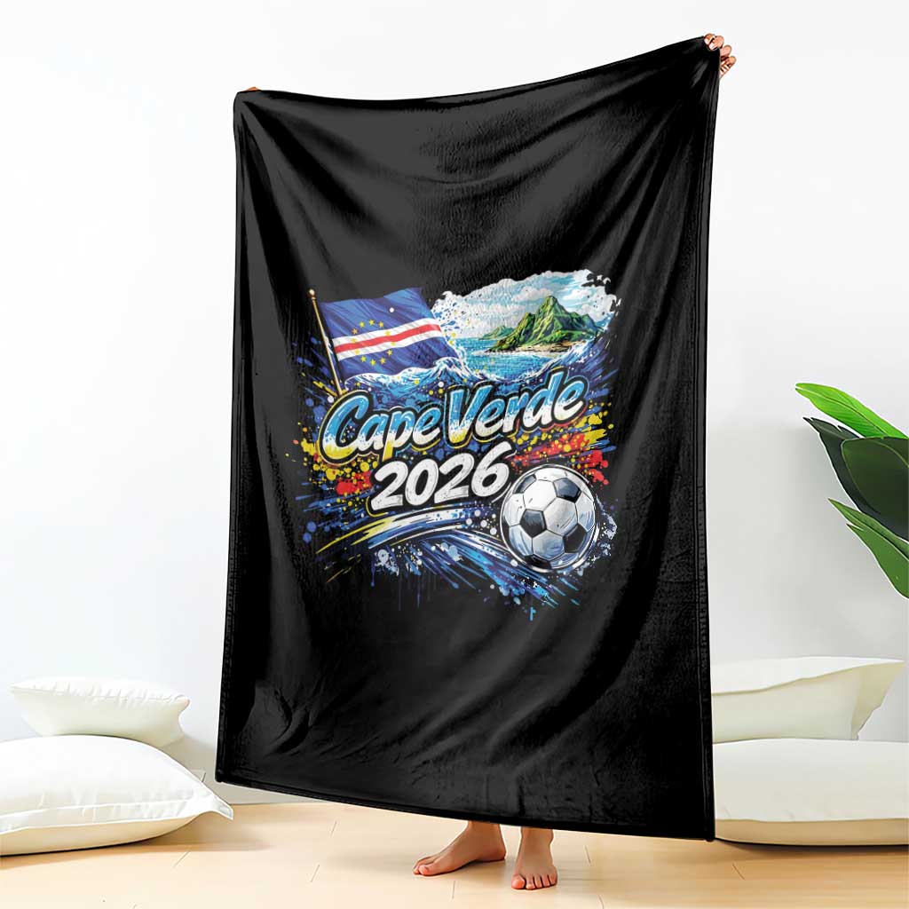 Cape Verde Soccer 2026 Island Flag Throw Blanket Cabo Verde Football Team Fans Tropical Pride Gift TS02 Print Your Wear