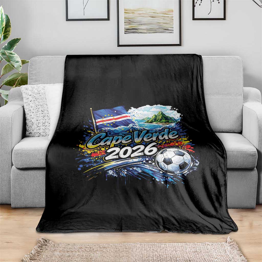 Cape Verde Soccer 2026 Island Flag Throw Blanket Cabo Verde Football Team Fans Tropical Pride Gift TS02 Print Your Wear