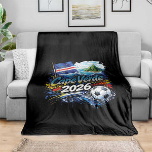 Cape Verde Soccer 2026 Island Flag Throw Blanket Cabo Verde Football Team Fans Tropical Pride Gift TS02 Print Your Wear