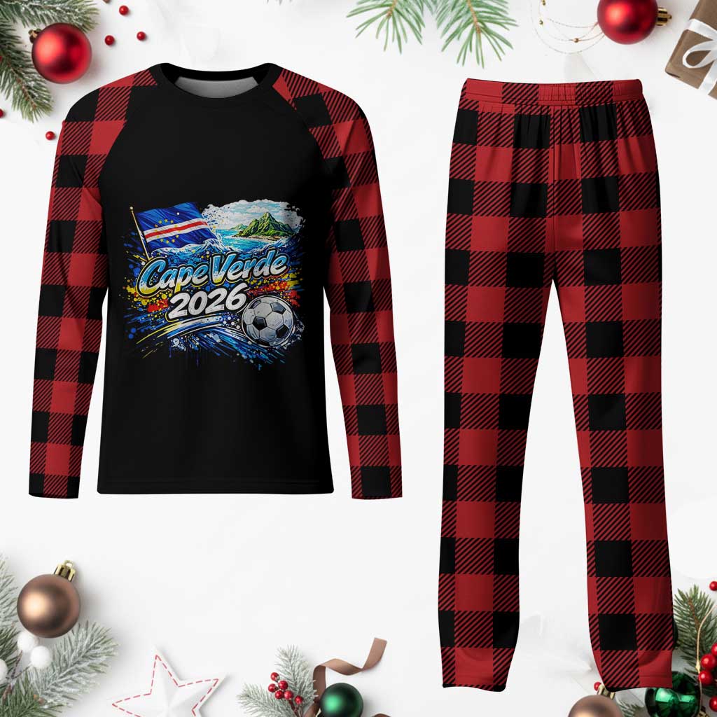 Cape Verde Soccer 2026 Island Flag Plaid Pajama Set Cabo Verde Football Team Fans Tropical Pride Gift TS02 Buffalo Plaid Print Your Wear