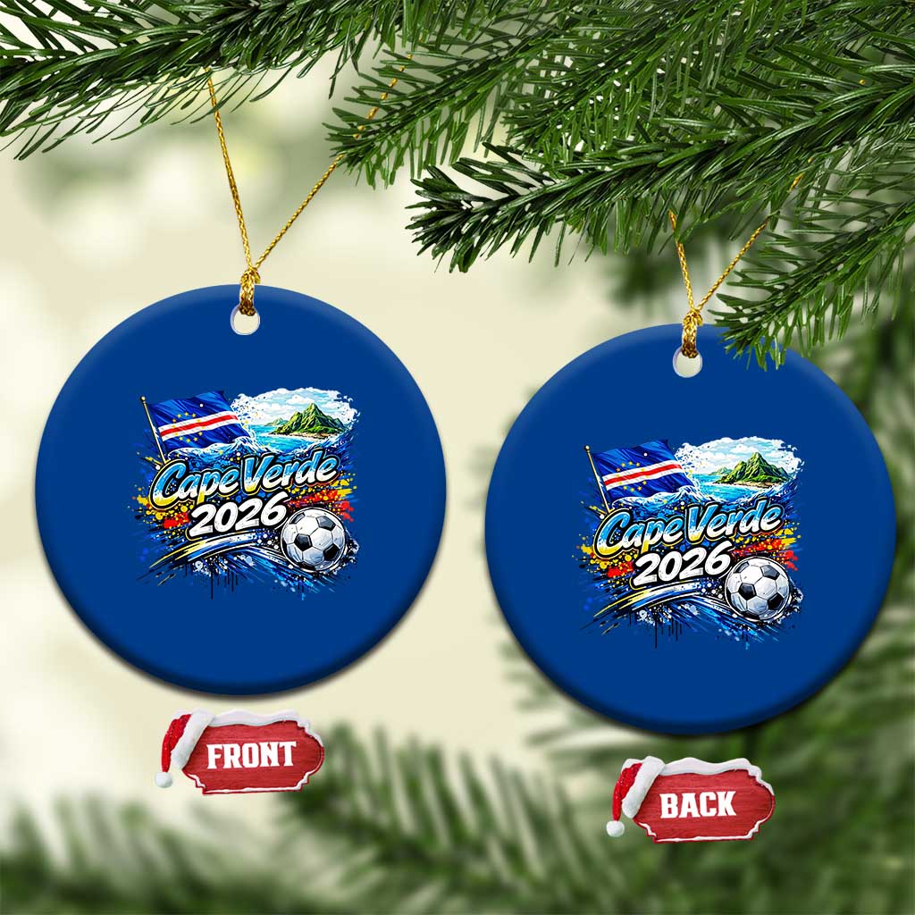 Cape Verde Soccer 2026 Island Flag Ceramic Ornament Cabo Verde Football Team Fans Tropical Pride Gift