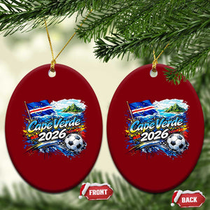 Cape Verde Soccer 2026 Island Flag Ceramic Ornament Cabo Verde Football Team Fans Tropical Pride Gift
