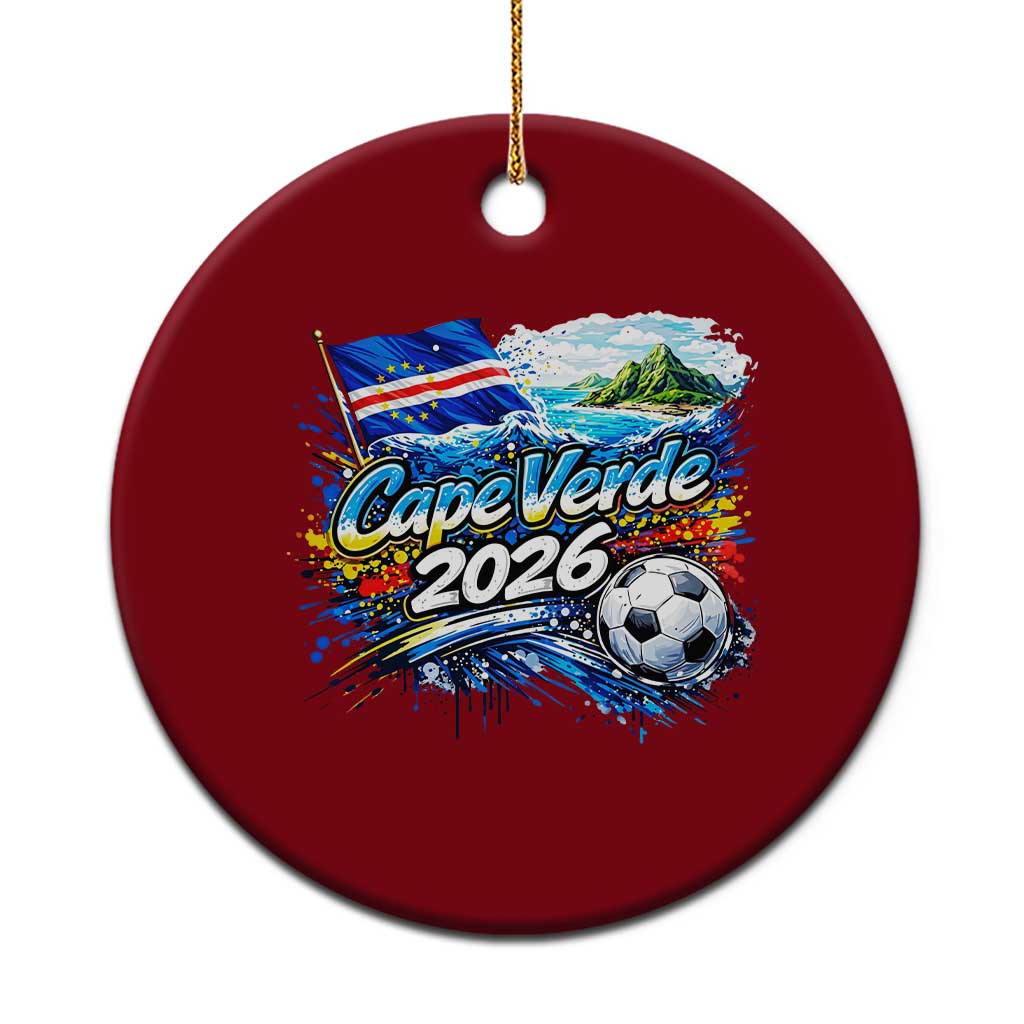 Cape Verde Soccer 2026 Island Flag Ceramic Ornament Cabo Verde Football Team Fans Tropical Pride Gift