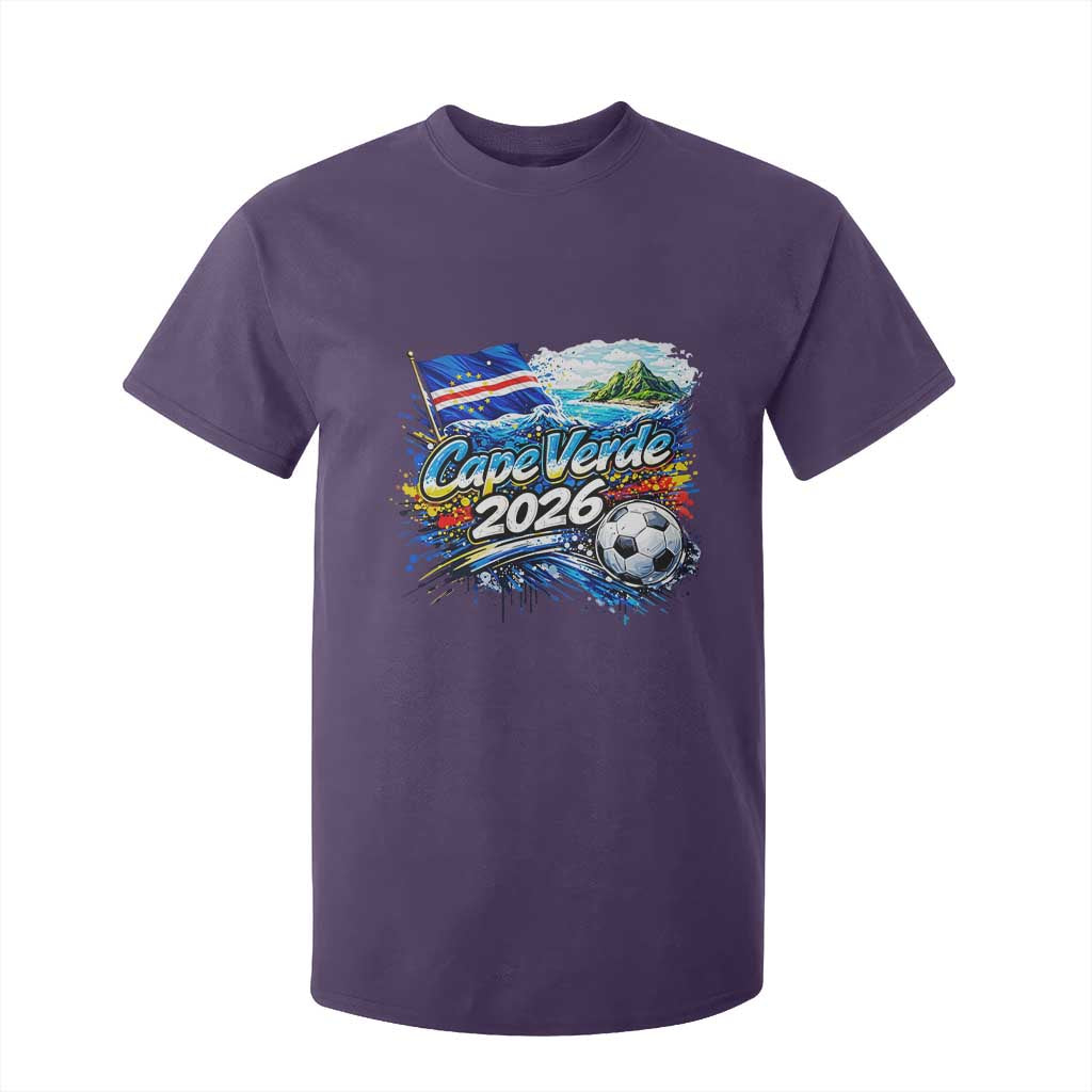 Cape Verde Soccer 2026 Island Flag T Shirt For Kid Cabo Verde Football Team Fans Tropical Pride Gift