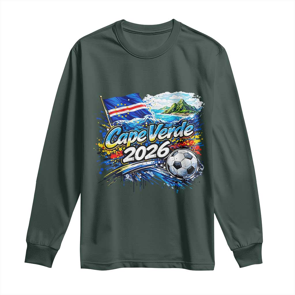 Cape Verde Soccer 2026 Island Flag Long Sleeve Shirt Cabo Verde Football Team Fans Tropical Pride Gift
