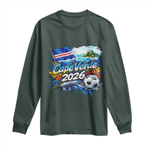 Cape Verde Soccer 2026 Island Flag Long Sleeve Shirt Cabo Verde Football Team Fans Tropical Pride Gift