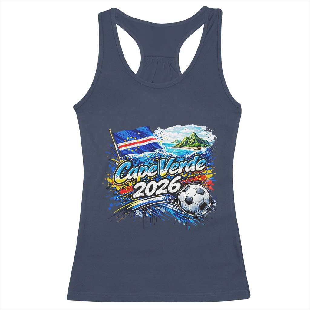 Cape Verde Soccer 2026 Island Flag Racerback Tank Top Cabo Verde Football Team Fans Tropical Pride Gift