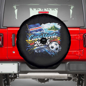 Cape Verde Soccer 2026 Island Flag Spare Tire Cover Cabo Verde Football Team Fans Tropical Pride Gift TS02 Black Print Your Wear