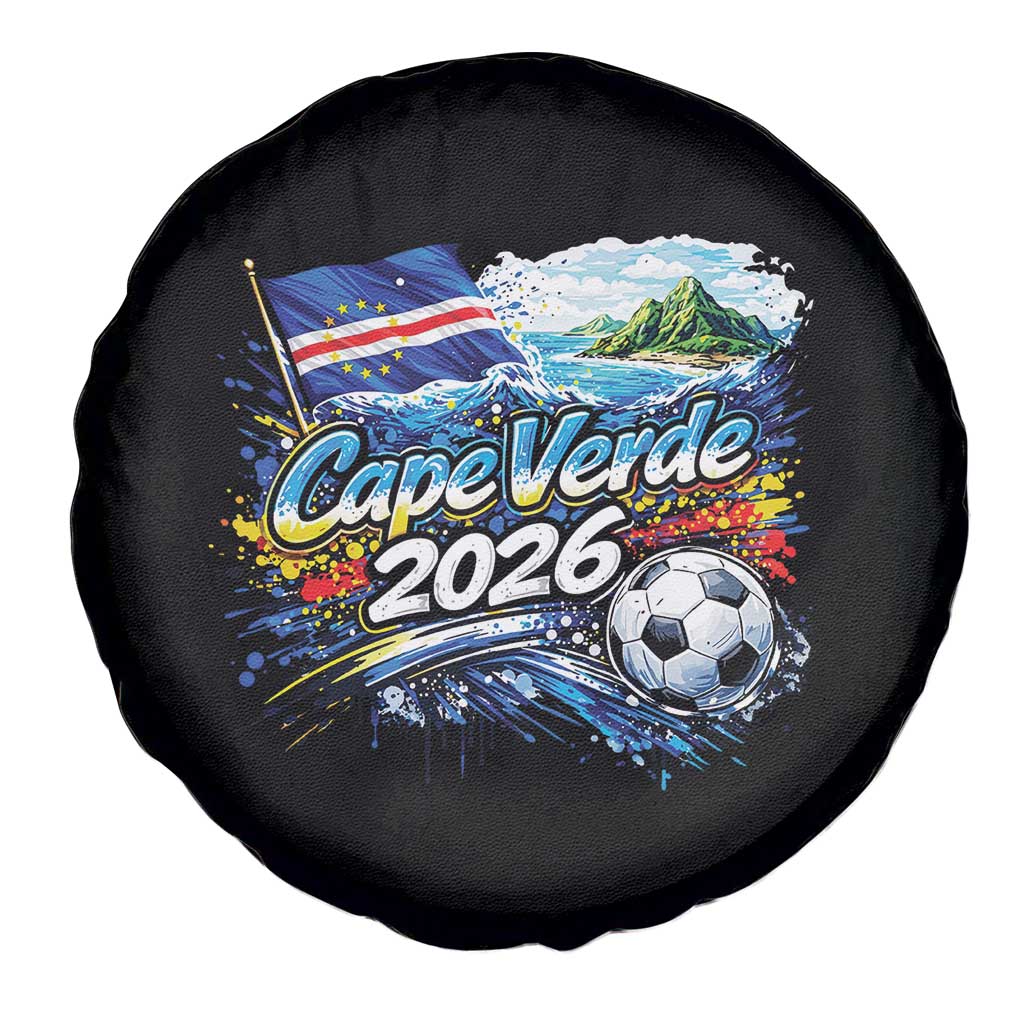 Cape Verde Soccer 2026 Island Flag Spare Tire Cover Cabo Verde Football Team Fans Tropical Pride Gift TS02 Print Your Wear