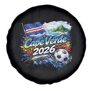 Cape Verde Soccer 2026 Island Flag Spare Tire Cover Cabo Verde Football Team Fans Tropical Pride Gift TS02 Print Your Wear