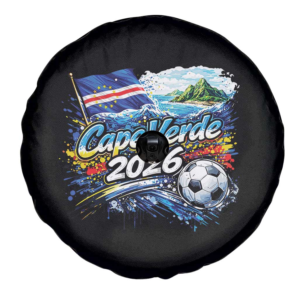 Cape Verde Soccer 2026 Island Flag Spare Tire Cover Cabo Verde Football Team Fans Tropical Pride Gift TS02 Print Your Wear