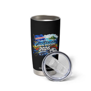 Cape Verde Soccer 2026 Island Flag Tumbler Cup Cabo Verde Football Team Fans Tropical Pride Gift TS02 Print Your Wear