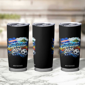 Cape Verde Soccer 2026 Island Flag Tumbler Cup Cabo Verde Football Team Fans Tropical Pride Gift TS02 Print Your Wear